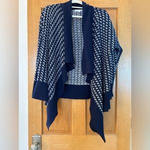 Knit shawl sweater